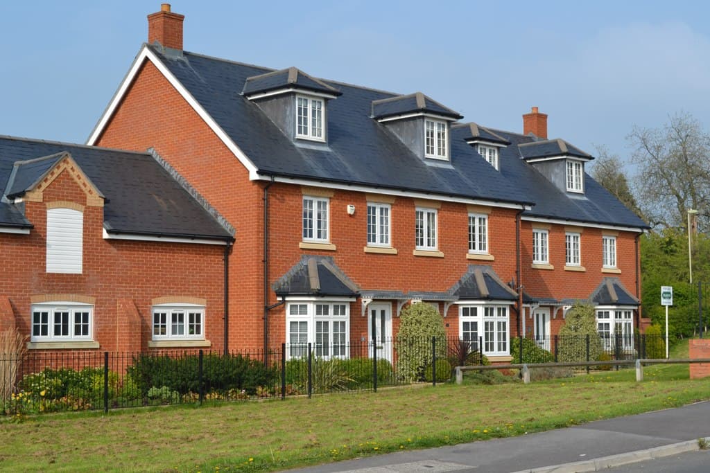 Modern houses on the Abbotswood development in Romsey